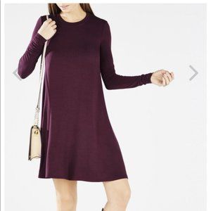 BCBG Stretchy Long-Sleeve T-Shirt Dress